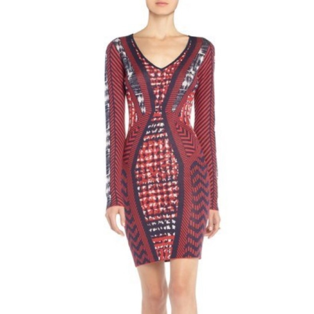 BCBGMAXAZRIA LONG SLEEVE DRESS